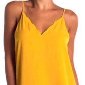 NWT -  Socialite Scalloped V-Neck Camisole in Yellow